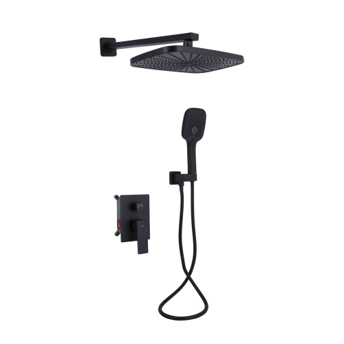 Душовий комплект Qtap Gemini, Matt Black QTGEM113BLM45697