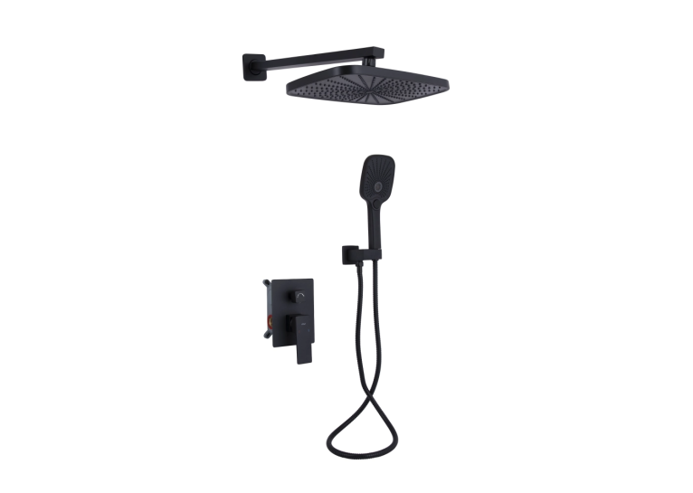 Душевой комплект Qtap Gemini, Matt Black QTGEM113BLM45697