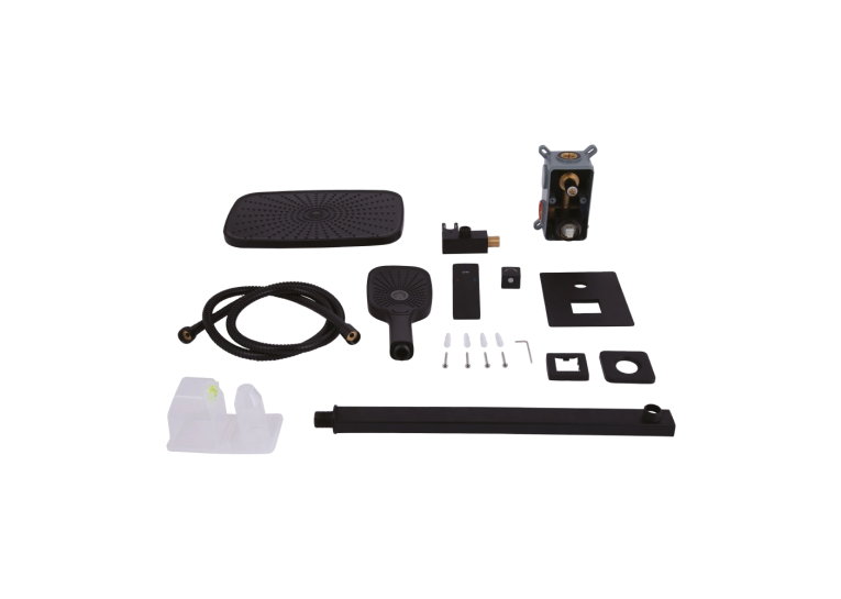 Душовий комплект Qtap Gemini, Matt Black QTGEM113BLM45697