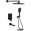 Душовий комплект Qtap Gemini, Matt Black QTGEM114BLM45703