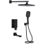 Душовий комплект Qtap Gemini, Matt Black QTGEM114BLM45703