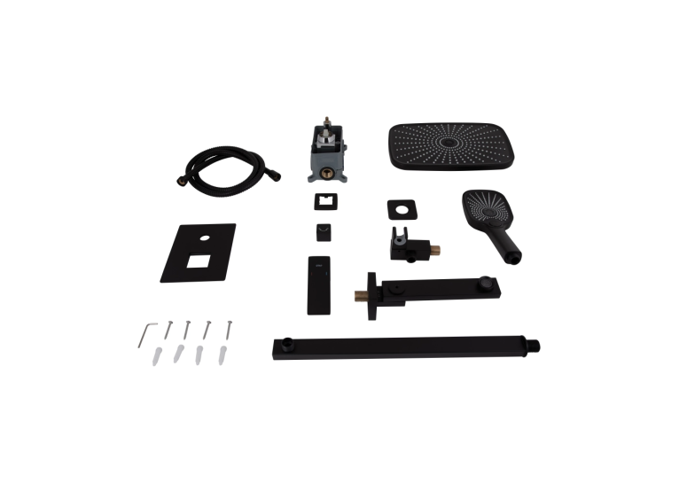 Душевой комплект Qtap Gemini, Matt Black QTGEM114BLM45703