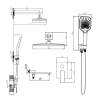 Душовий комплект Qtap Gemini, Matt Black QTGEM114BLM45703
