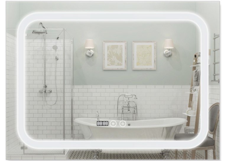 Зеркало Qtap Mideya LED DC-F906 с антизапотеванием 80x60 QT2078F906W