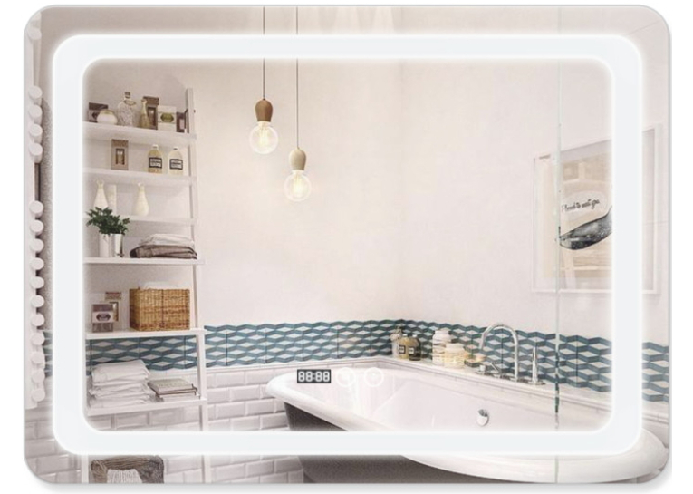 Дзеркало Qtap Mideya LED DC-F908 з антизапотіванням 80x60 QT2078F908W
