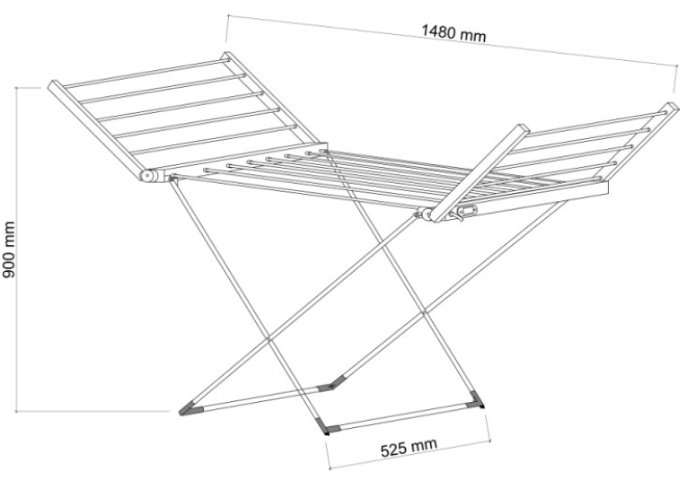 Сушарка для білизни електрична Qtap Breeze (SIL) 55701