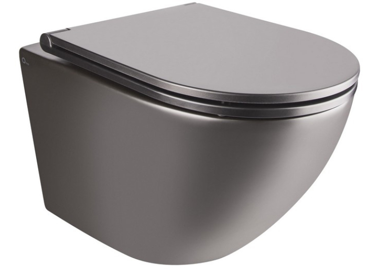 Унитаз подвесной Qtap Robin BLA 2196 безободковый с сидением дюропласт soft-close