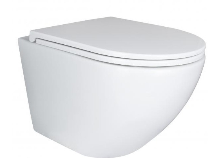 Унитаз подвесной Qtap Robin New безободковый с сиденьем Soft-close QT1333046EUQW