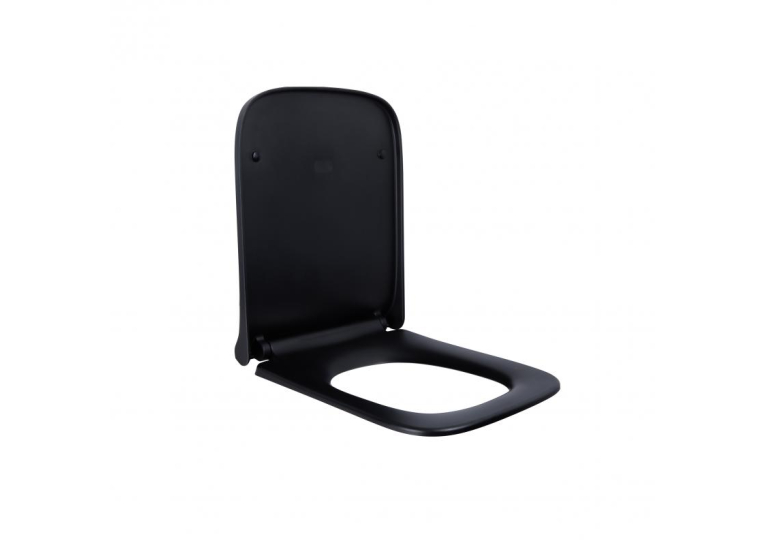 Сидение для унитаза Qtap (Tern) Duroplast, антибактериальное с микролифтом, Matt Black, QT99HY2238MB (Сорт-2)