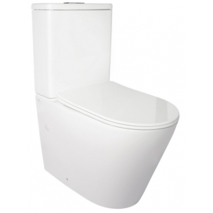 Унитаз-компакт Qtap Stork WHI 2178P безободковый с сидением дюропласт soft-close