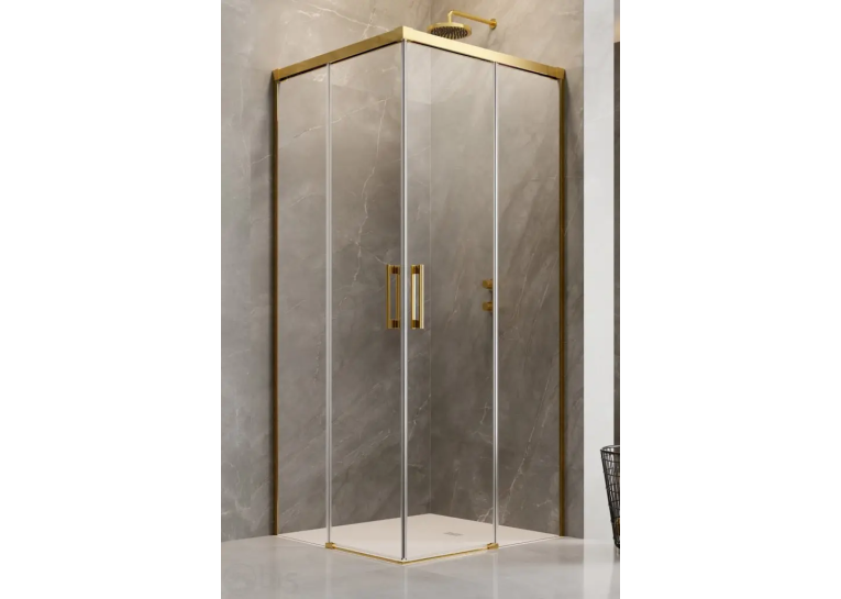 Душова кабіна RADAWAY Idea Gold KDD 900x900x2005 золото/прозоре скло 387060-09-01R+387060-09-01L