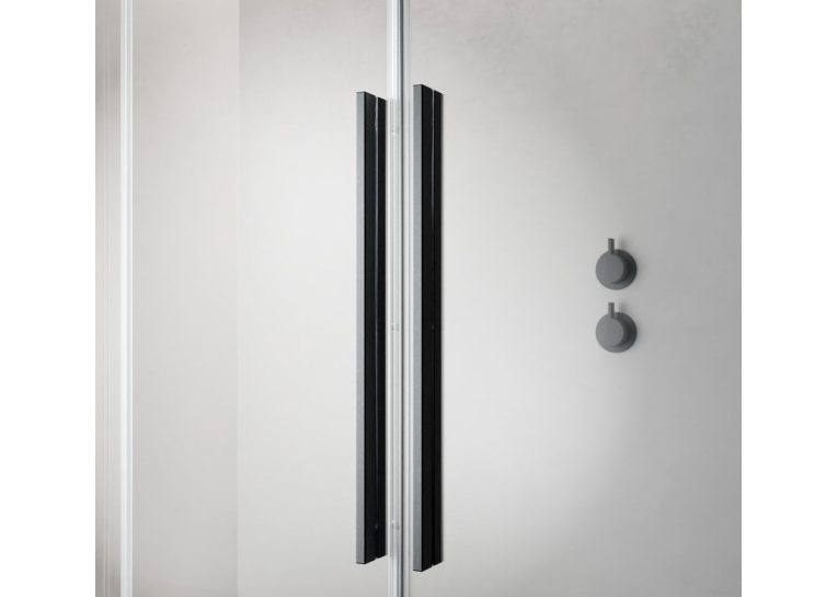 Душова кабіна квадратна Radaway Brushed GunMetal KDJ Transparent 120x120x200, чорний матовий, безпечне скло, 10104622-92-01L+10104622-92-01R