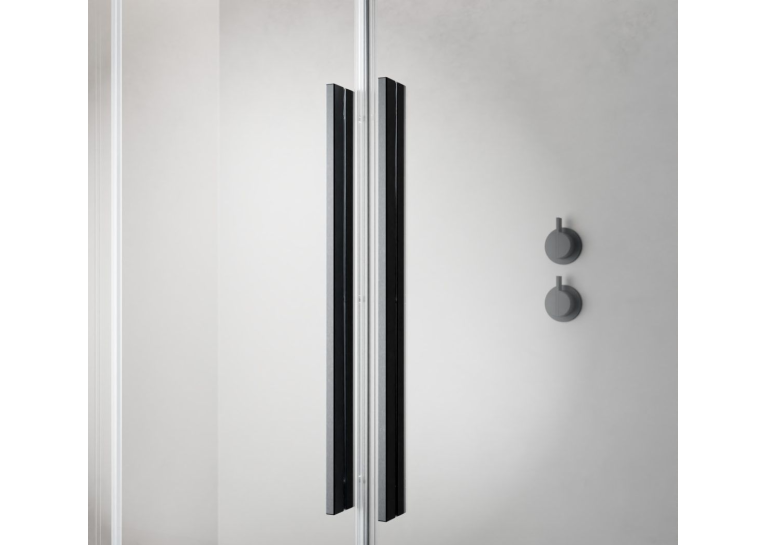 Душевая кабина квадратная Radaway Brushed GunMetal KDJ Transparent 120x120x200, чёрный матовый, безопасное стекло, 10104622-92-01L+10104622-92-01R