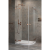 Душова кабіна напівкругла Radaway Essenza Pro Brushed Copper PDD Transparent 90x90x200, мідь, безпечне скло, 10095090-93-01L+10095090-93-01R