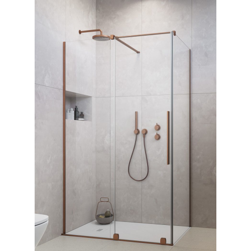 Душова кабіна Radaway  Furo Brushed Copper KDJ Transparent 120Lx120, мідь, безпечне скло, 10104622-93-01L+10110580-01-01+10113120-01-01