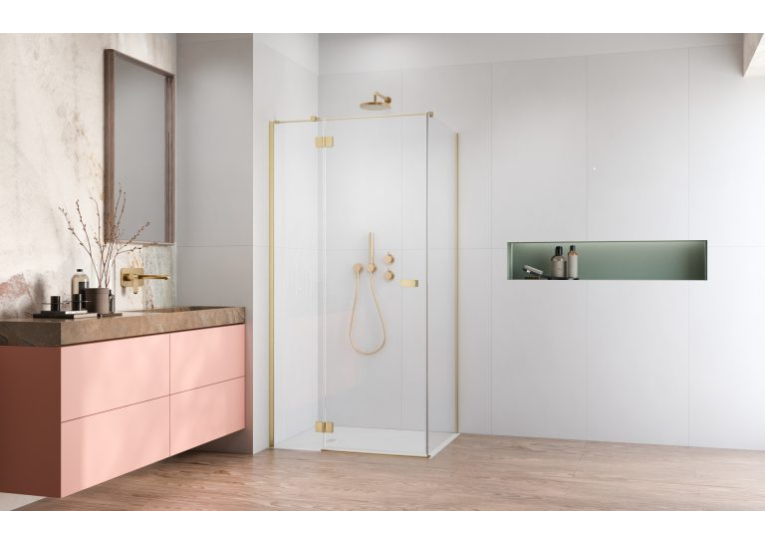 Душевая кабина RADAWAY Garda Brushed Gold KDJ 120x70x195 10700120-99-01L+1070070-01-01