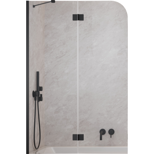 Шторка на ванну Radaway Garda Black PND II 1200Lx1500 прозоре 10720120-54-01L