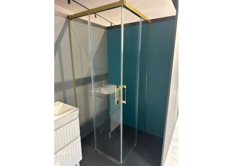 Душова кабіна Radaway Idea Gold KDD 1000x1000x2005 золото/прозоре 387062-09-01L+387062-09-01R