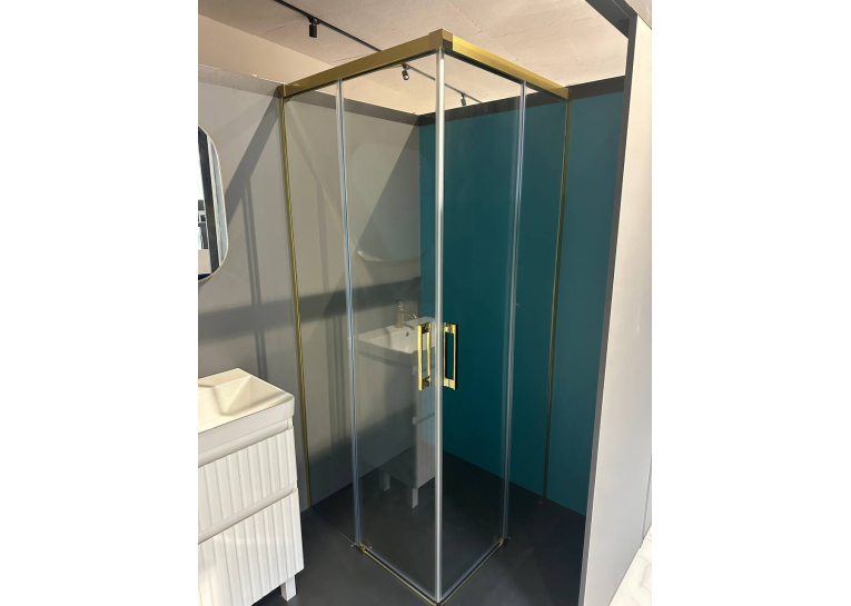 Душова кабіна Radaway Idea Gold KDD 1000x1000x2005 золото/прозоре 387062-09-01L+387062-09-01R