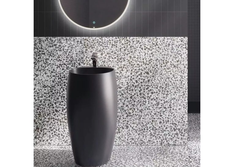 Раковина RAK Ceramics Cloud CLOFS5001504A підлогова монолітна, чорний матовий