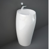 Умывальник RAK Ceramics Cloud монолитный напольный CLOFS5001AWHA глянцевый