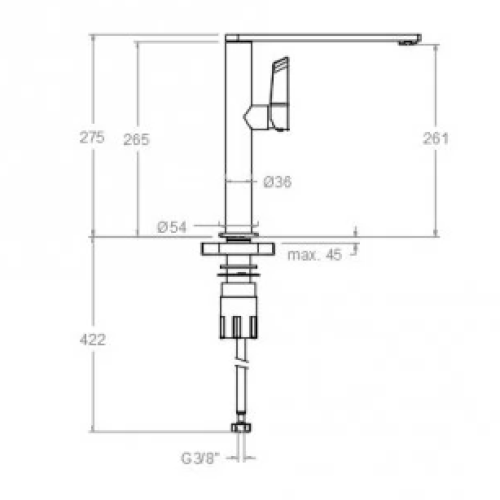 Змішувач для кухні Ramon Soler KITCHEN, нікель (388401MCNC38E303600)
