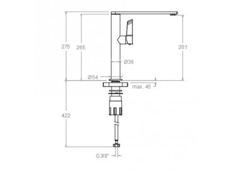 Смеситель для кухни Ramon Soler KITCHEN, никель (388401MCNC38E303600)