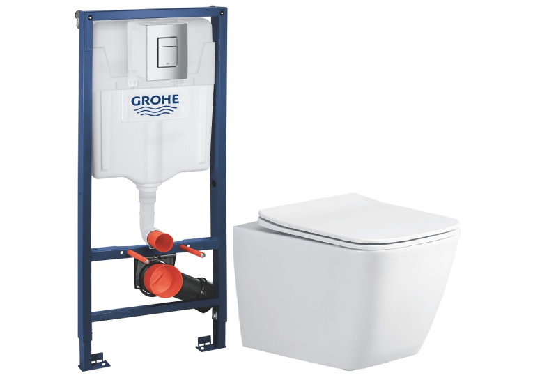 Комплект: Інсталяційна система Grohe Rapid SL + підвісний унітаз Rosa Praha 38772001+2628е