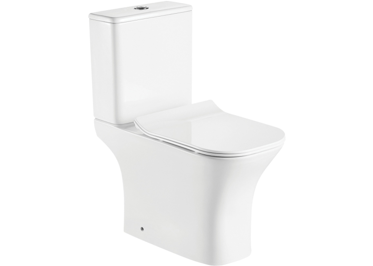 Унитаз компакт Rosa Classic белый с сидением дюропласт soft-close, R-1215A