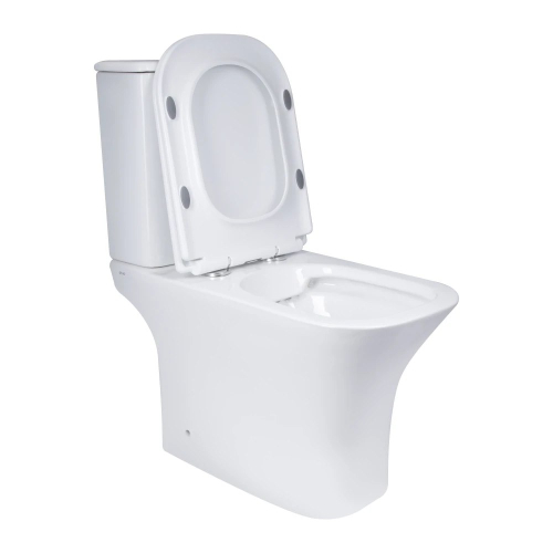 Унитаз компакт Rosa Classic белый с сидением дюропласт soft-close, R-1215A