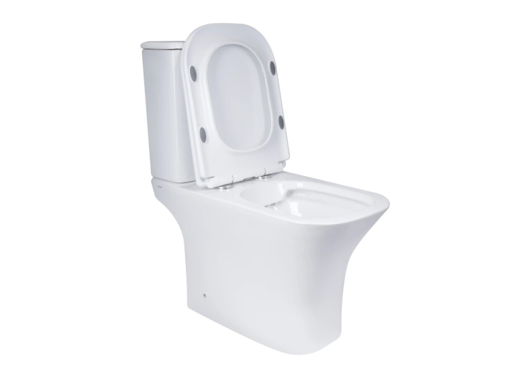  Унітаз компакт Rosa Classic білий із сидінням дюропласт soft-close, R-1215A