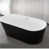 Акрилова Окремостояча ванна  Rosa 170x75x58 Чорна матова MS-03-B