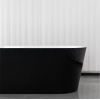 Акрилова Окремостояча ванна  Rosa 170x75x58 Чорна матова MS-03-B