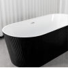 Акрилова Окремостояча ванна  Rosa 170x75x58 Чорна матова MS-03-B
