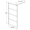 Душова перегородка Roth Philly Loft Horizon 1000/2000 Black/Tran, PLH 10020 NPE