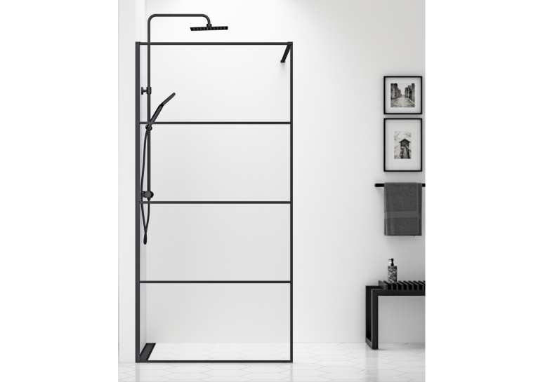  Душова перегородка Roth Philly Loft Horizon 900/2000 Black/Tran, PLH 09020 NPE