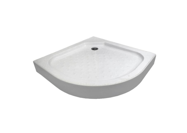 Душовий піддон Rozzy Jenori Tulip 90x90x15 см напівкруглий, акрил, сифон в комплекті, 90RZ812