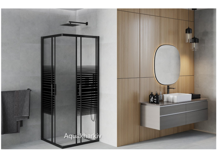 Душова кабіна Rozzy Jenori Velum 90x90, скло прозоре 4 мм 90BRZ082Linia