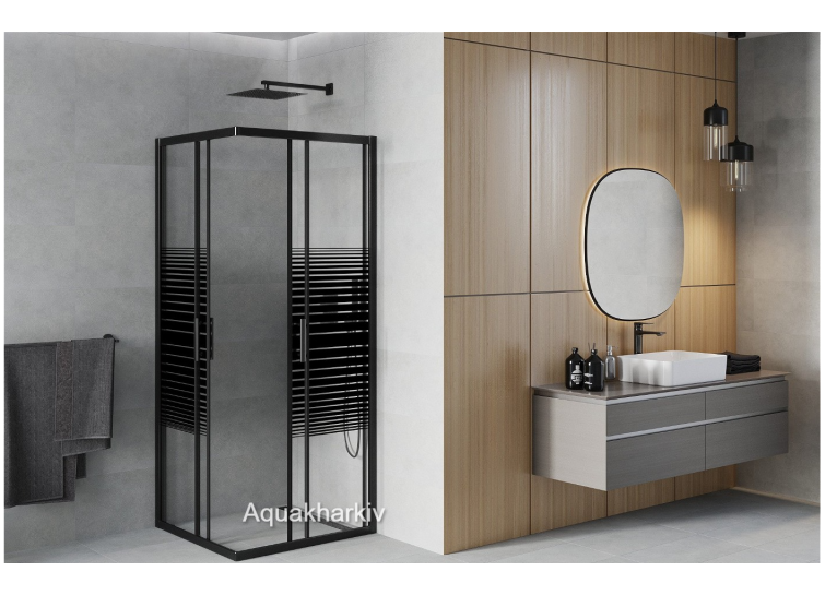 Душова кабіна Rozzy Jenori Velum 90x90, скло прозоре 4 мм 90BRZ082Linia