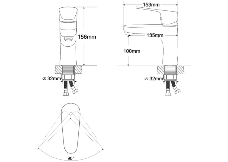 Набор смесителей для ванны RJ Butterfly RBZ074-1-3-0511 (RBZ074-1+RBZ074-3+RJ-0511)