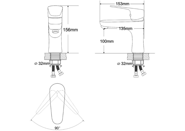 Набор смесителей для ванны RJ Butterfly RBZ074-1-3-0511 (RBZ074-1+RBZ074-3+RJ-0511)