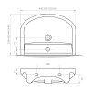 Напольная тумба FORT-B с умывальником 40см, (умывальник Arteco, K667-005), белая RJFU010-0140WHSET(RJFU010-0140WH+K667-005)