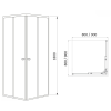 Душова кабіна Rozzy Jenori Velum 90x90, скло прозоре 4 мм 90RZ082