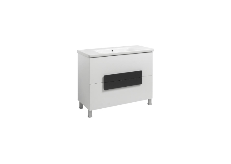 Тумба SANWEST GROUP Модена Т-8 з умивальником Еліз 100 біла, 1644219361
