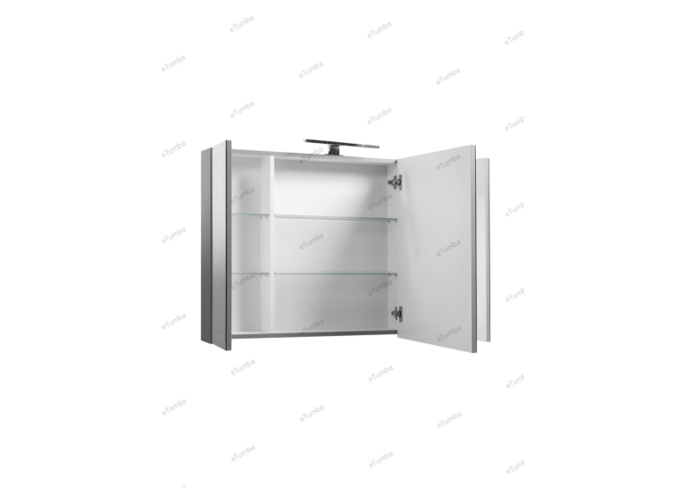 Шафа навісна дзеркальна ЗШ SANWEST GROUP Модена 80 графіт з підсвіткою, 1644968080