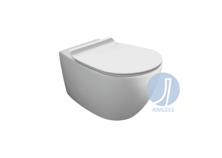 Унітаз підвісний SIMAS Vignoni Rimless VI18 з кришкою soft-close White matt VI18/F85/VI004WM