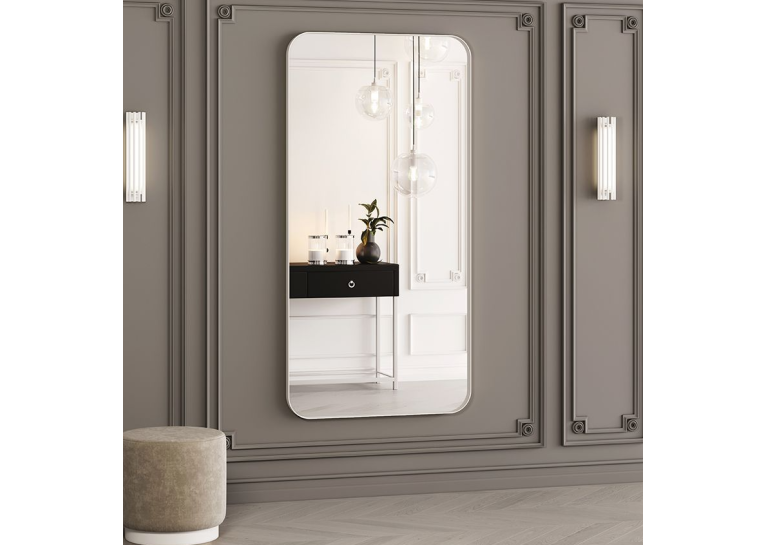 Дзеркало Studio Glass  BRITANNIC Ш600хВ800 мм., 4 мм, кріп. універс., колір білий,