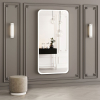 Дзеркало StudioGlass EXETER Ш700хВ800 мм., 4 мм, колір білий, підс. тепло біла