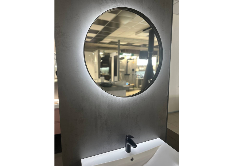 Дзеркало StudioGlass FLETCHER Ш700хВ700 мм., 4 мм, колір чорний, підс. біла