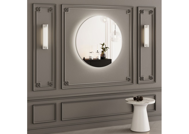 Дзеркало StudioGlass FLETCHER Ш500хВ500 мм., 4 мм, колір білий, підс. біла